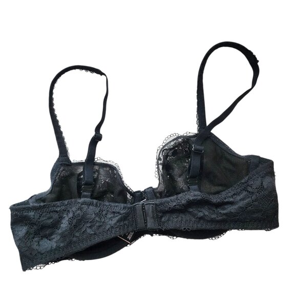 VICTORIA'S SECRET Body by Victoria Unlined Demi in black lace size 36C - Picture 2 of 7